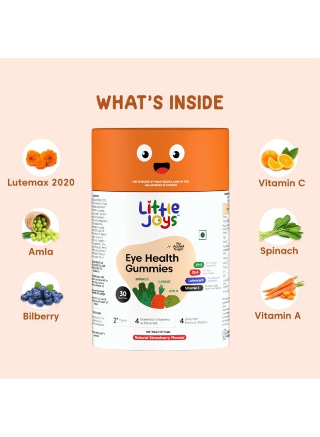 Little Joys Eye Health Gummies (2-12 years) | 30 Days Pack | Strawberry Flavour (Strawberry) - Image 3