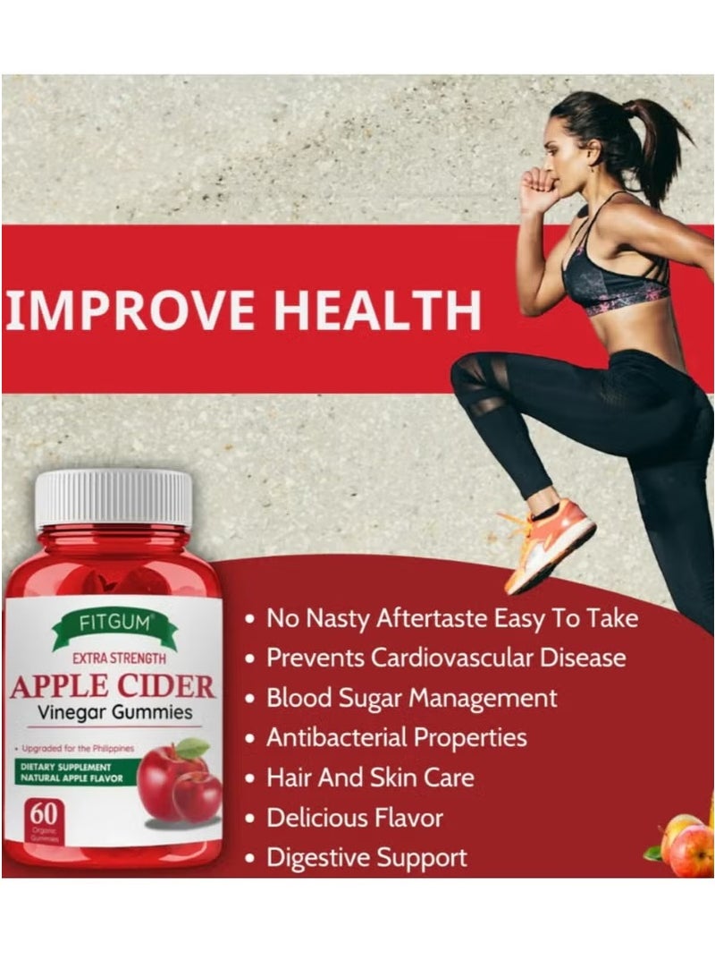فية جم حلوى عصير التفاح من FitGum Extra Strength | دعم الهضم، وضبط سكر الدم، وتعزيز المناعة - Image 3