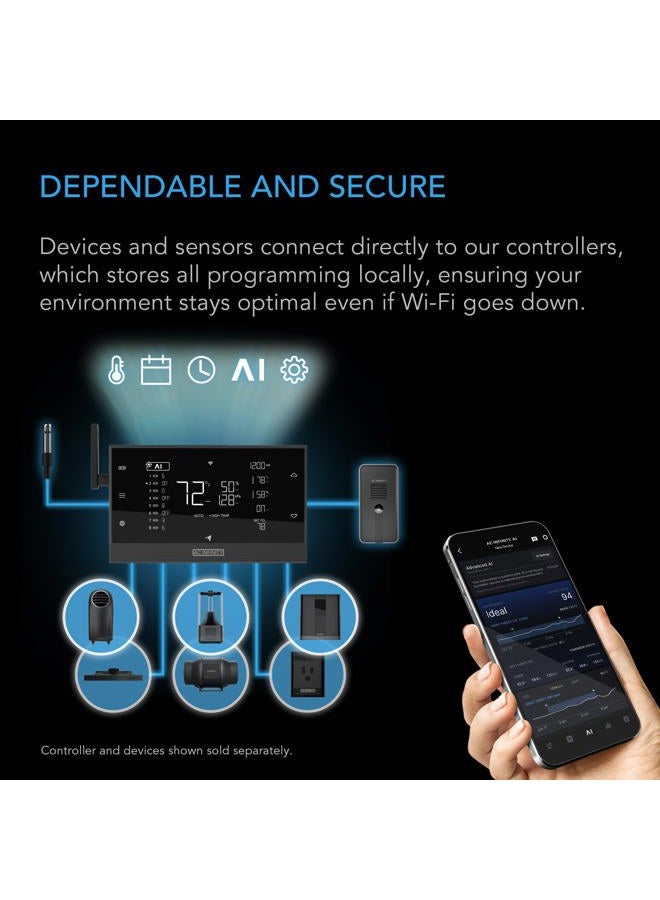 AC Infinity CLOUDLINE S6, Quiet 6” Inline Duct Fan with Speed Controller - Ventilation Exhaust Fan for Heating Cooling Booster, Grow Tents, Hydroponics - Image 5