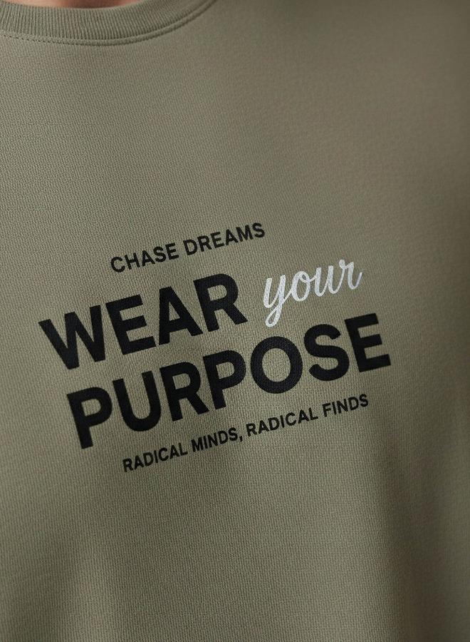 Iconic Men Slim Fit Round Neck Short Sleeve Slogan Print T shirt - Image 4