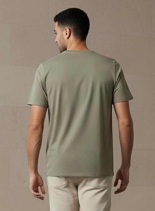 Iconic Men Slim Fit Round Neck Short Sleeve Slogan Print T shirt - Image 3