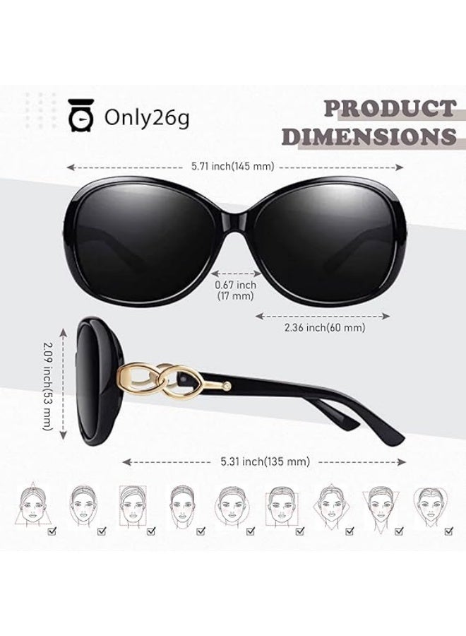 Sunier Sunglasses Womens Polarized Trendy Oversized Sun Glasses Fashion Ladies Shades 100% UV400 Protection S85 - Image 5
