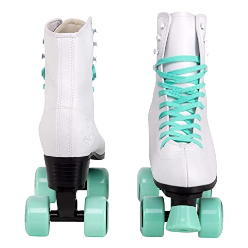 C SEVEN C7skates Quad Roller Skates | Retro Design (Mint, Women's 5 / Youth 4) - Image 5