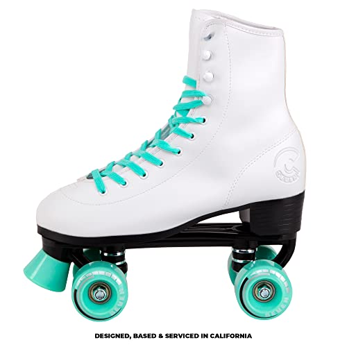 C SEVEN C7skates Quad Roller Skates | Retro Design (Mint, Women's 5 / Youth 4) - Image 4