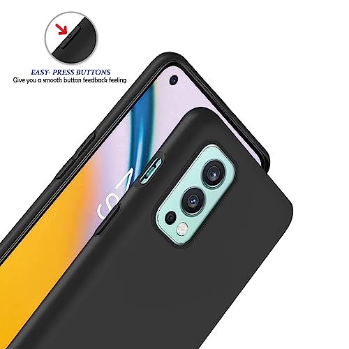 Plus Protection Matte Finished Back Cover Case for OnePlus Nord 2 | Rubberized TPU | Slim Thin Soft Matte Flexible Matte Touch Shockproof - Matte Black - Image 3