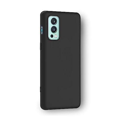 Plus Protection Matte Finished Back Cover Case for OnePlus Nord 2 | Rubberized TPU | Slim Thin Soft Matte Flexible Matte Touch Shockproof - Matte Black - Image 2