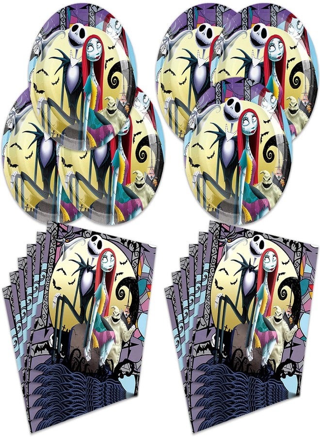 OMTO 40Pack Before Christmas Birthday Party Supplies include 20 plates, 20 napkins for Before Christmas Party Decoration - Image 1