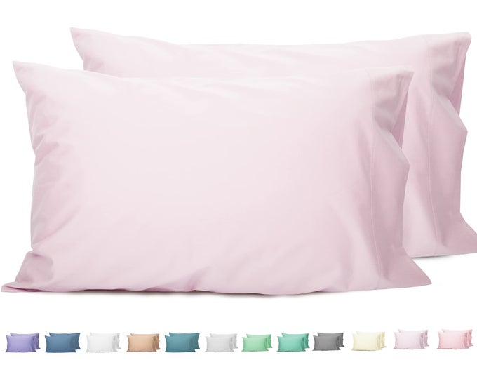 KING PILLOWCASES SET OF 2 100 COTTON KING PILLOW CASES 2 2040 INCHES LIGHT PINK SOFT AND BREATHABLE
