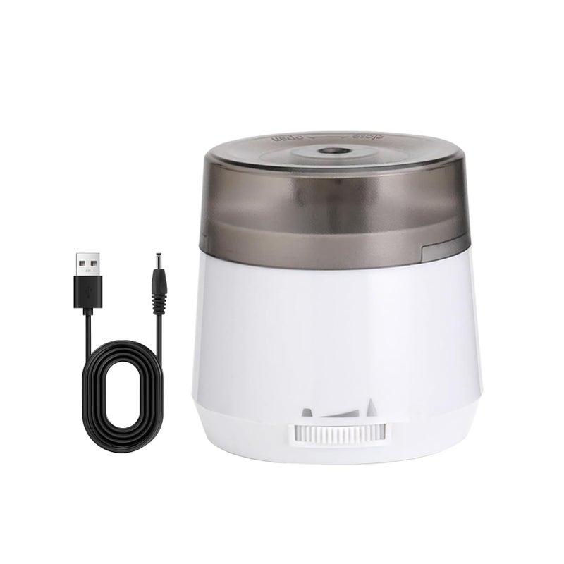 White Electric Pencil Sharpener Battery Operated for School Office Students Teachers - Image 2
