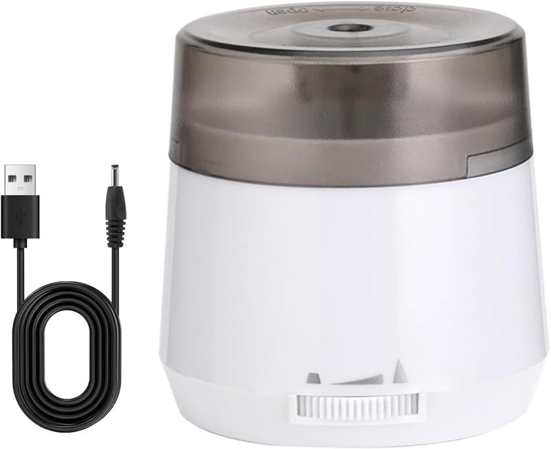 White Electric Pencil Sharpener Battery Operated for School Office Students Teachers - Image 1