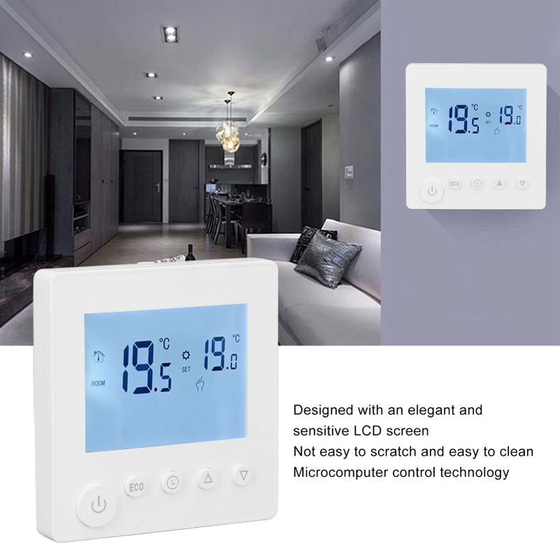 95V 240V 3A Touchscreen Digital Thermostat For Water Underfloor Heating LCD Display Temperature Controller - Image 4