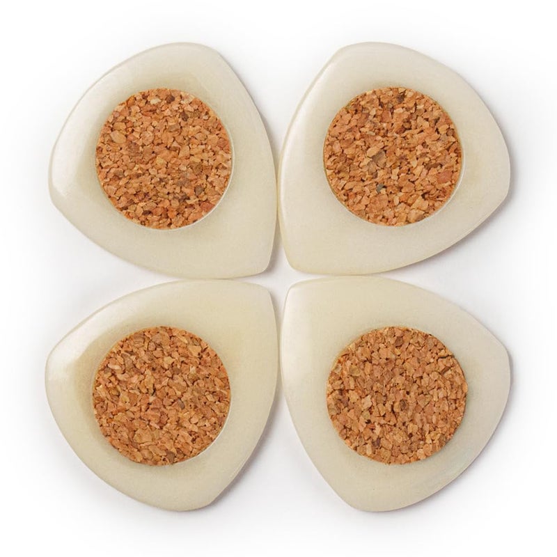 Black Mountain Handcrafted Tagua Guitar Picks with Embedded Cork Grip â€“ Four Pack â€“ Warm Tone for Acoustic & Electric Guitars, 2.5 mm Heavy Gauge Thickness, Unique Jewelry-Like Design - Image 2