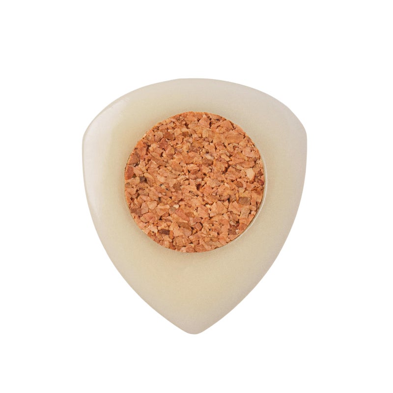 Black Mountain Handcrafted Tagua Guitar Picks with Embedded Cork Grip â€“ Four Pack â€“ Warm Tone for Acoustic & Electric Guitars, 2.5 mm Heavy Gauge Thickness, Unique Jewelry-Like Design - Image 1