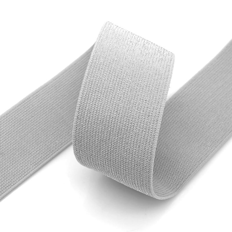 BAOKELAN Wide Elastic Waist Belts for Women Stretchy Skinny Belts with Gold Buckle for Dresses Bling Silver 65cm/26in - Image 4