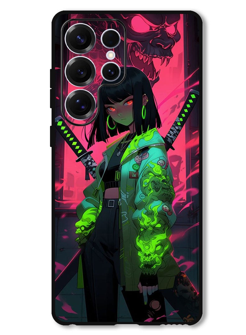 Theodor غطاء واقي مضاد للخدش ومقاوم للصدمات لجهاز سامسونج جالاكسي S25 ألترا - فتاة يابانية - Image 1