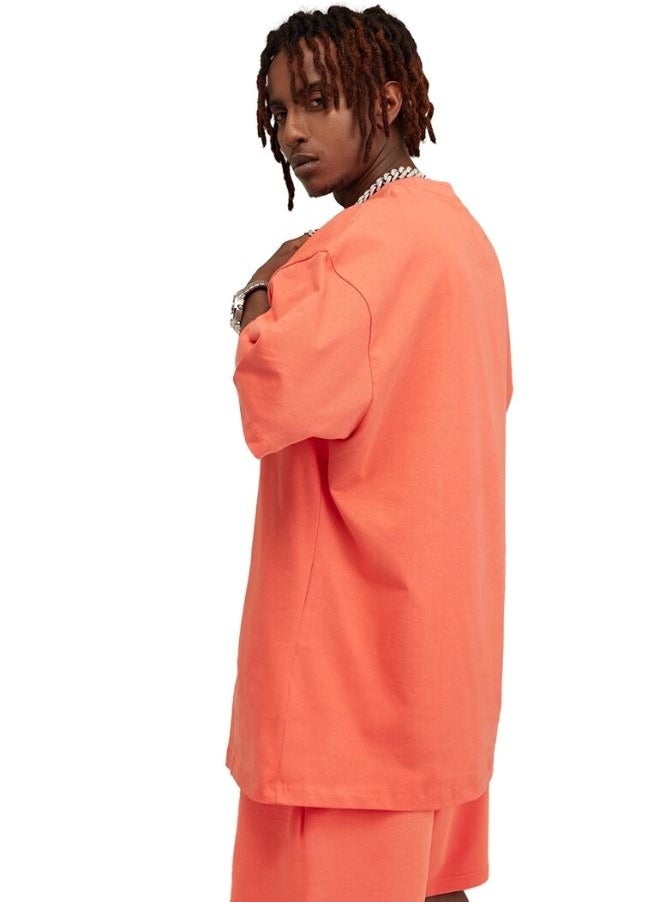 Mei Stylish - Men's Casual Breathable Loose Shoulder Short Sleeve Oversize Crew Neck T-shirt - Image 1
