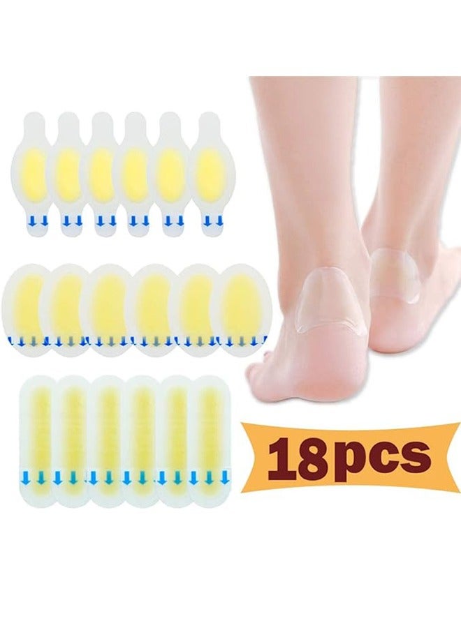 Generic Anti-Blister, Anti-Blister Pads (18 Pieces), New Material, Blister Gel Protection, Blister Treatment Patches, Fingers, Toes, Forefoot, Heel Blister Pads. Protect skin from friction shoes, waterproof  - Image 1