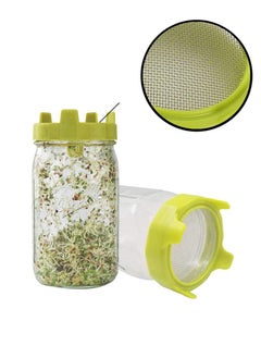 Y&D Sprouting lids, Plastic Sprout Lid with Stainless Steel Screen for Wide Mouth Jars, Germination Kit Sprouter Maker Stand Water Tray  - Image 3