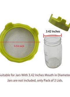 Y&D Sprouting lids, Plastic Sprout Lid with Stainless Steel Screen for Wide Mouth Jars, Germination Kit Sprouter Maker Stand Water Tray  - Image 2