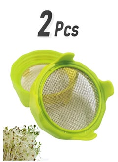 Y&D Sprouting lids, Plastic Sprout Lid with Stainless Steel Screen for Wide Mouth Jars, Germination Kit Sprouter Maker Stand Water Tray  - Image 1