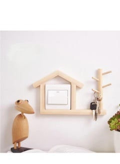 B NEW Wood Wall Switch Frame with Key & Watch Organizer, Minimalist Home Decor  for Keys, Watches, Bracelets, Necklaces, and Accessories ﻿  - Image 2