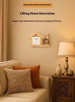 B NEW Wood Wall Switch Frame with Key & Watch Organizer, Minimalist Home Decor  for Keys, Watches, Bracelets, Necklaces, and Accessories ﻿  - Image 5