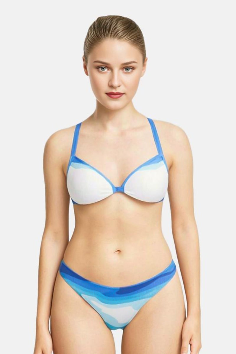 Billabong Women Textured Bikini Bottom, Multicolor - Image 1