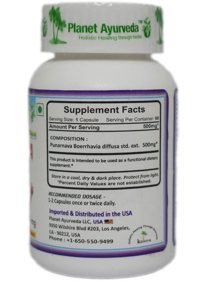 Planet Ayurveda Punarnava Capsules - 60 Capsules, Promote Healthy Kidney Function and Fluid Balance Naturally - Image 3