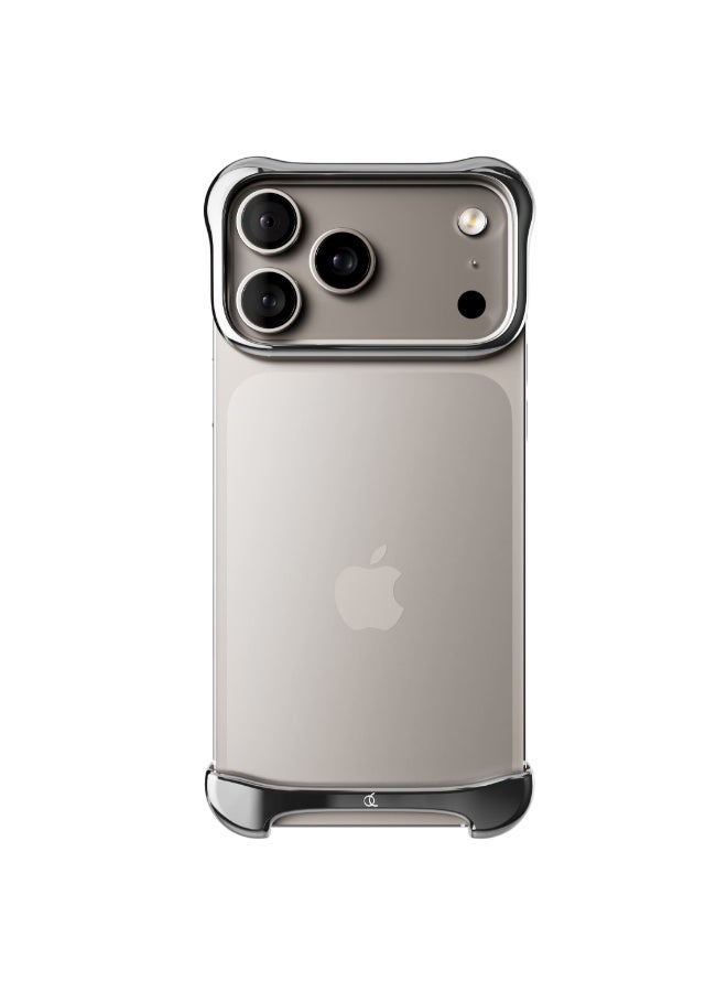 ARC حافظة بامبر ألمنيوم Pulse لهاتف آيفون 17 برو 6.3"، حافظة واقية رفيعة مضادة للصدمات من المعدن المستخدم في الطيران، مقاومة للخدوش، ملائمة للانزلاق، مختبرة لتحمل السقوط من ارتفاع 10 أقدام، شحن لاسلكي MagSafe، فضي - Image 4