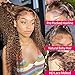 Daules Highlight HD Transparent Lace Front Wigs Human Hair 180 Density Ombre Honey Blonde 13x4 Deep Wave Lace Front Wigs for Women P4/27 Deep Curly Frontal Wigs Glueless Super Soft True to length 26 inch - Image 3