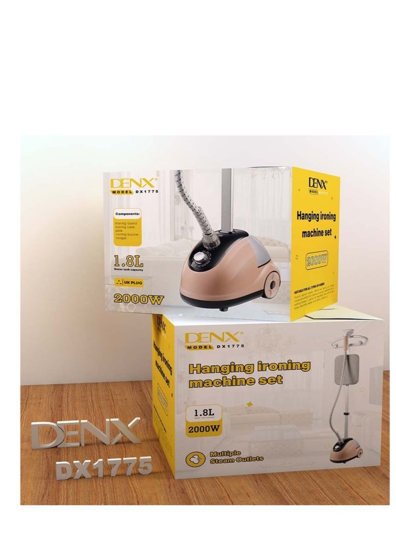 Denx - 2000W High Power Portable Vertical Steamer Iron Remove Wrinkles Fast , Professional Garment Steamer, 2 in 1, Flatbed Vertical Steamer, 2000W, Fast Heating with 1.8L Water Tank , From Denx - Image 1
