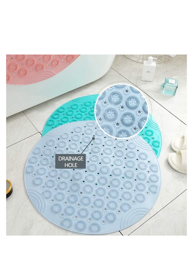 SYOSI Shower Mats Non Slip Anti Mould Machine Washable Bathtub Mat with Suction Cup Safety Bath Mat, Antibacterial Rubber Kids Shower Mat with Drain Holes - Image 4