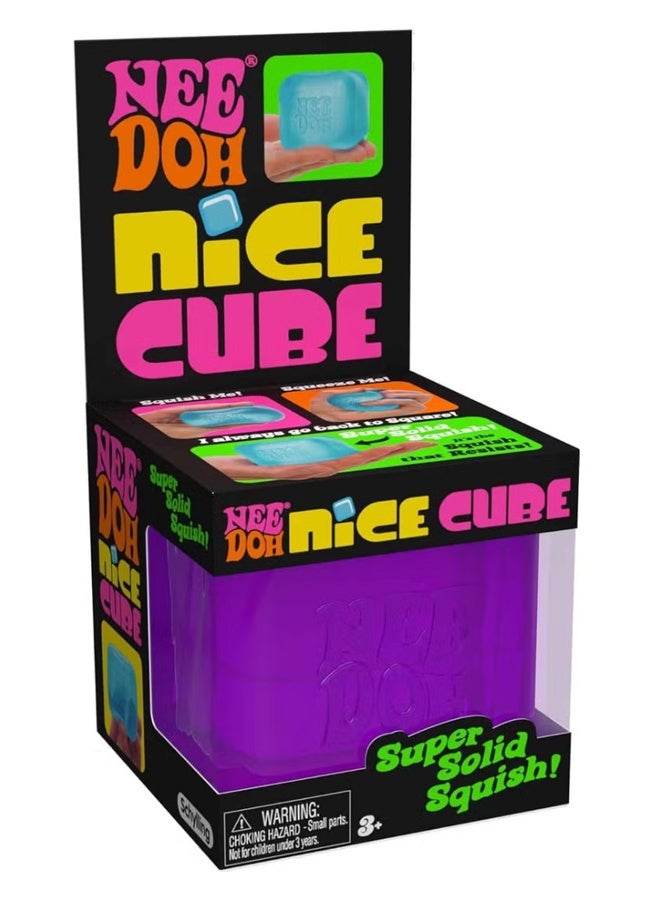 سكايلينغ Schylling NeeDoh Nice Cube - لعبة الضغط الحسية مع إسفنجة صلبة للغاية - مكعب 2.25 بوصة (أرجواني) - Image 2