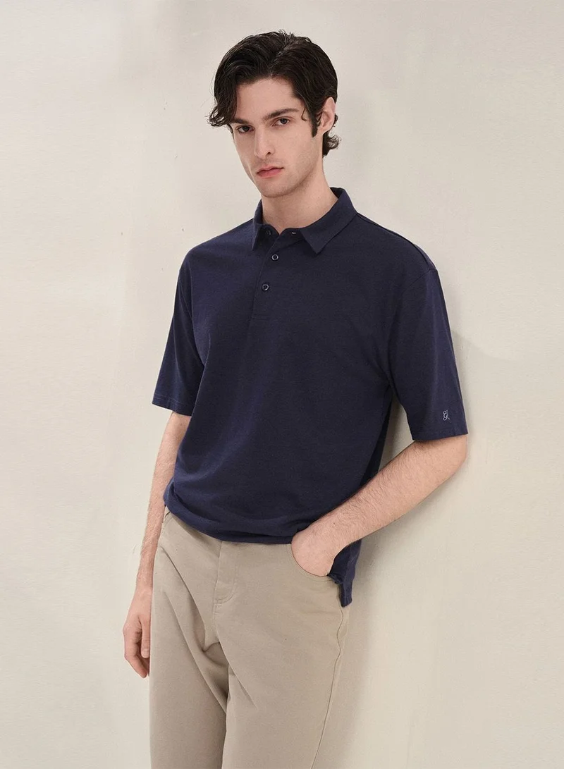 GIORDANO Men Regular Cotton Blend Essential Polo