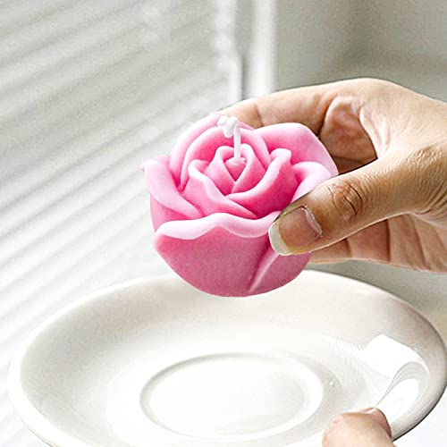 japleed 2pcs Large Rose Silicone Soap Molds Flower Resin Candle Molds 3D Silicone Fondant Chocolate Cake Candy Molds DIY Resin Candle Soap Wax Crafts Home Decoration Baking Tool - Image 5