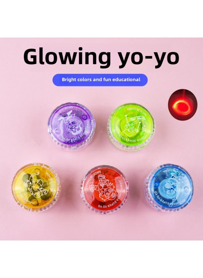 发光悠悠球 拉线溜溜球儿童发光玩具youyou球益智小礼品地摊批发-颜色:发光悠悠球—颜色随机【袋装】  - Image 2