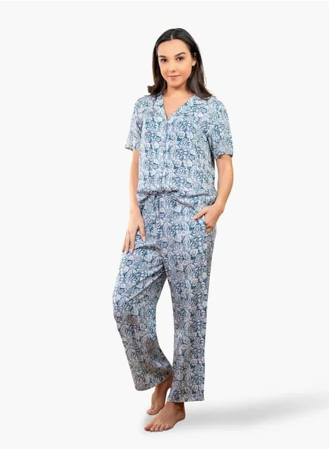 أدريا Ss Classic Long Pj Set For Female