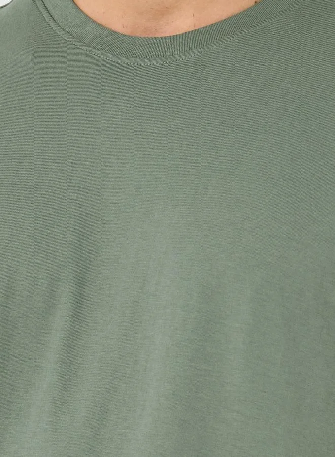 Styli Styli Solid Crew Neck Short Sleeve T-Shirt