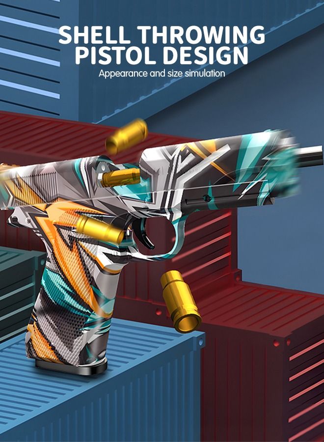 GROIC Soft Bullet Gun Toys 1911 Colt Foam Blasters Toy Pistol RoboCop Pattern, 30-PCs EVA Safety Foam Soft Bullet Darts, Shell Ejecting Shooting Games Educational Model Toys Gifts Guns Pistol - Image 2