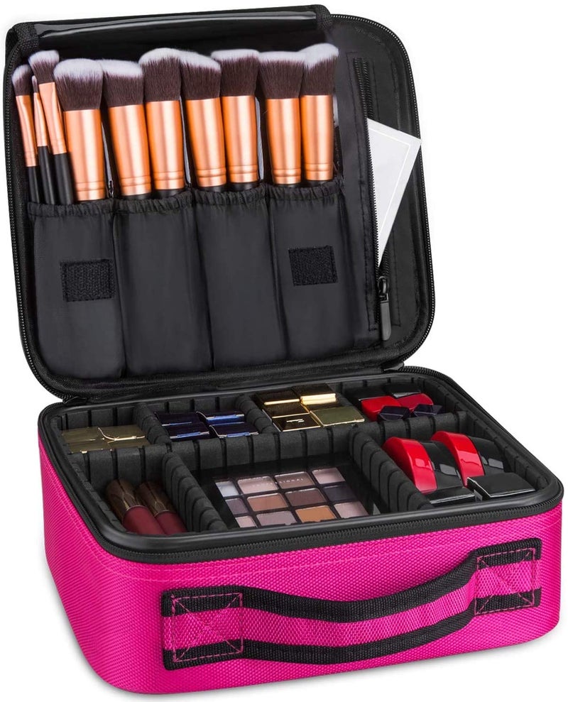 SHAMAX® Professional Makeup Case Organizer Bag for Women Travel Cosmetic Kit Storage Bag Vanity Box Vanity Bag for Cosmetic Case Organiser, Makeup Artist Travel Friendly (26l x 23b x 9h cm) - Image 2
