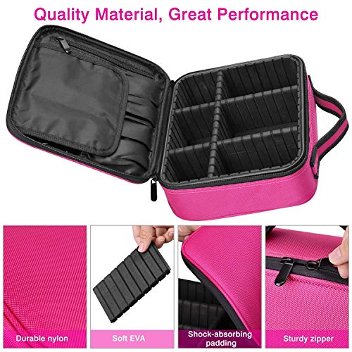 SHAMAX® Professional Makeup Case Organizer Bag for Women Travel Cosmetic Kit Storage Bag Vanity Box Vanity Bag for Cosmetic Case Organiser, Makeup Artist Travel Friendly (26l x 23b x 9h cm) - Image 4