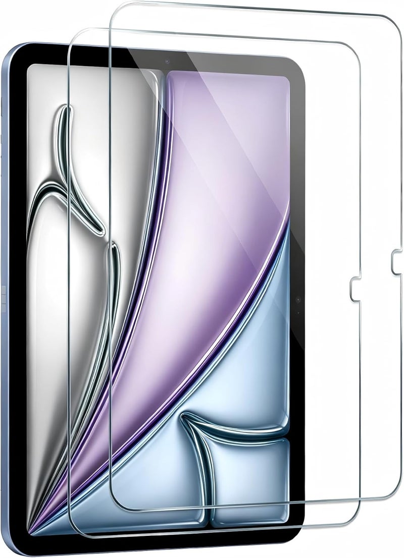 واقي شاشة لجهاز iPad Air 11 بوصة M4/M3/M2 (الجيل الثامن/السابع/السادس، 2026/2025/2024) زجاج مقسى 9H [متوافق مع Face ID وقلم Apple] شفاف عالي الوضوح متوافق مع الحافظة - Image 1