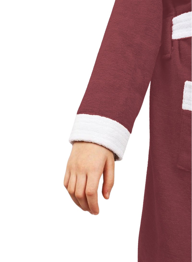Banotex Baby Bathrobe Made of Pure Cotton in Sky Blue with a Hood Comfortable for Kids - Girls and Boys - Image 3