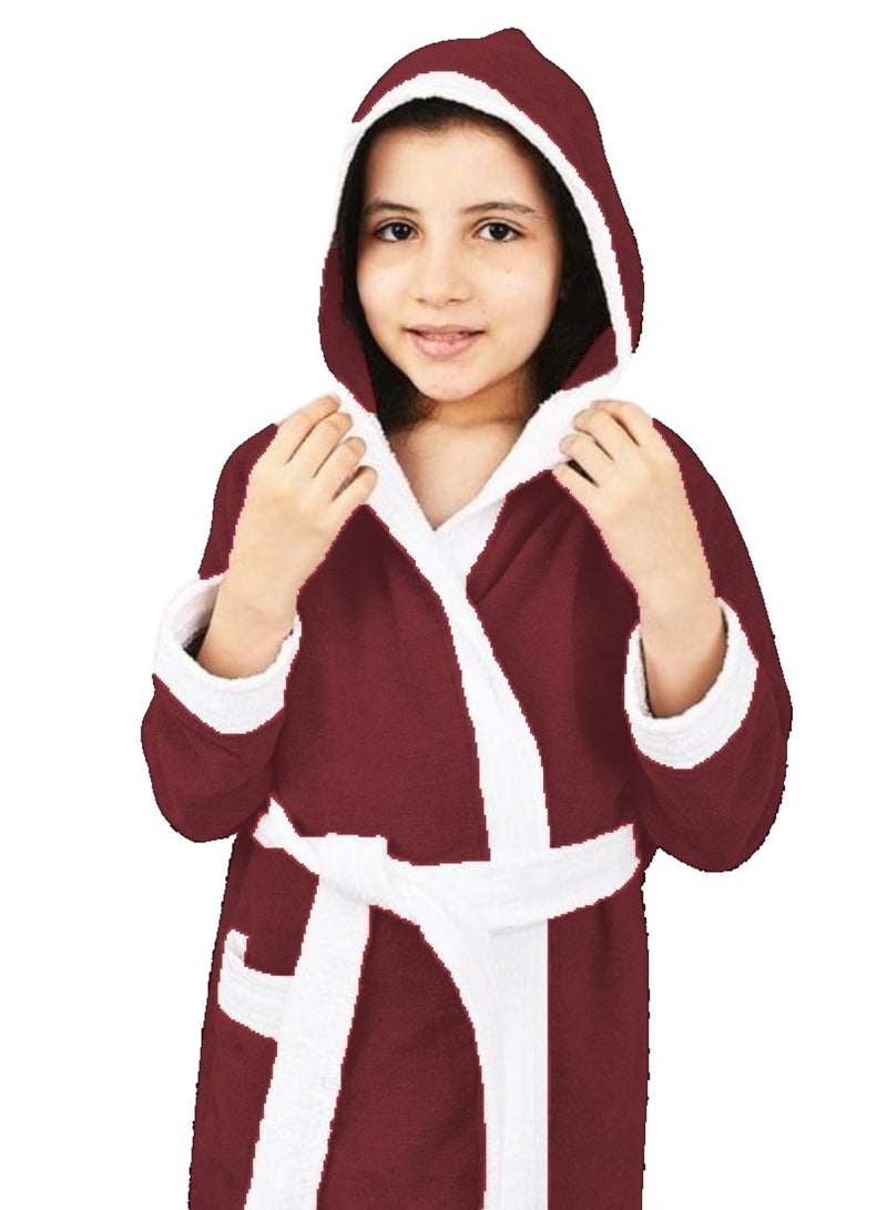 Banotex Baby Bathrobe Made of Pure Cotton in Sky Blue with a Hood Comfortable for Kids - Girls and Boys - Image 4