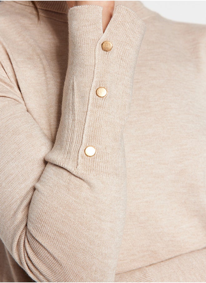 trendyol Taş Premium Yarn / Special Yarn Basic Knitwear Sweater TWOAW23KZ01514  - Image 3
