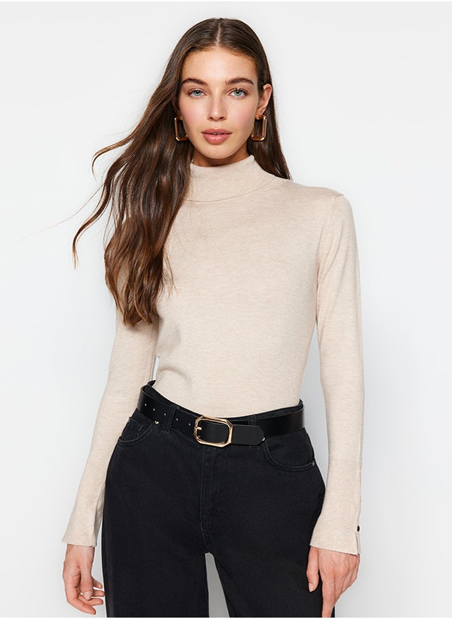 trendyol Taş Premium Yarn / Special Yarn Basic Knitwear Sweater TWOAW23KZ01514  - Image 4