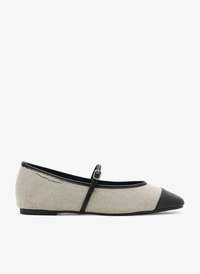 ELLA Square Toe Mary Jane Color Block Flat Shoe