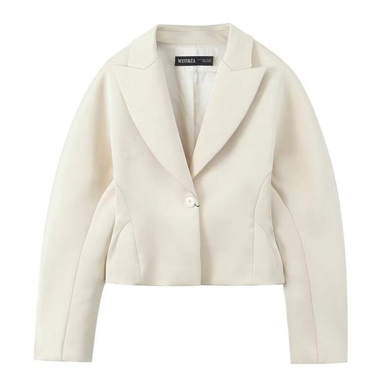 ZA cross-border womens clothing wholesale silk satin texture suit jacket wide leg pants commuter suit 9561925 9353925 Trousers - Image 2