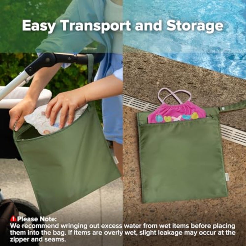 Waterproof Wet Bags for Baby Wet Dry Bags for Cloth Diaper, Swimsuit Travel, 1pc - Image 4