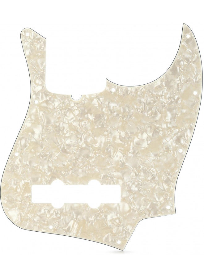 Fender Modern Pickguard, Jazz Bass, 10-Hole - White Moto